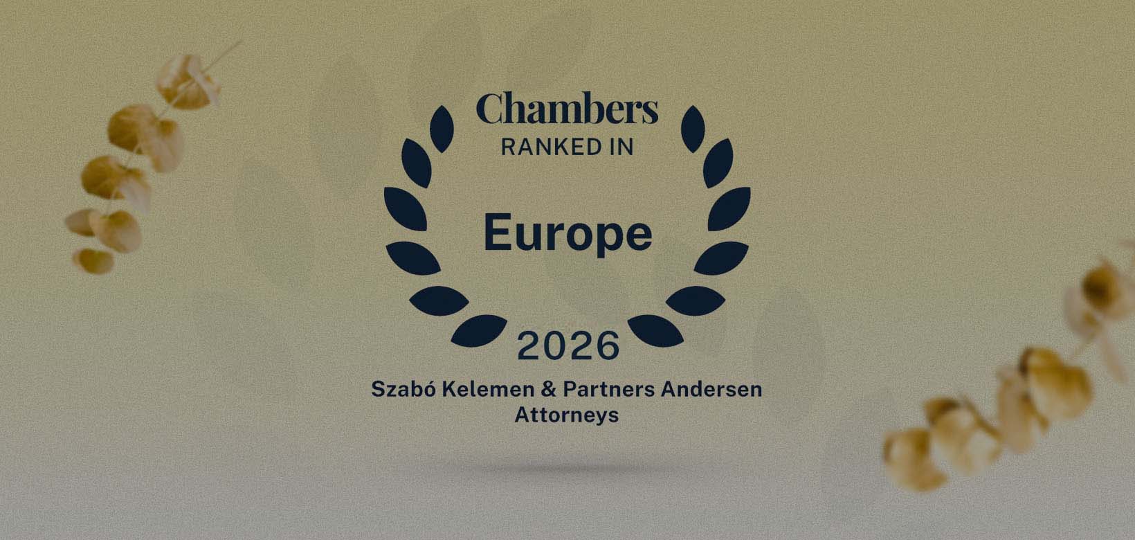 Szabó Kelemen & Partners Andersen Attorneys ranked in Chambers Europe 2026